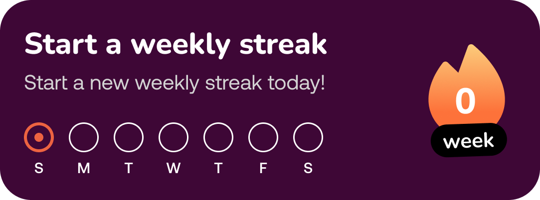 Gymduoo weekly streak component